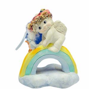 Dreamsicles figurine over rainbow signed sculpture